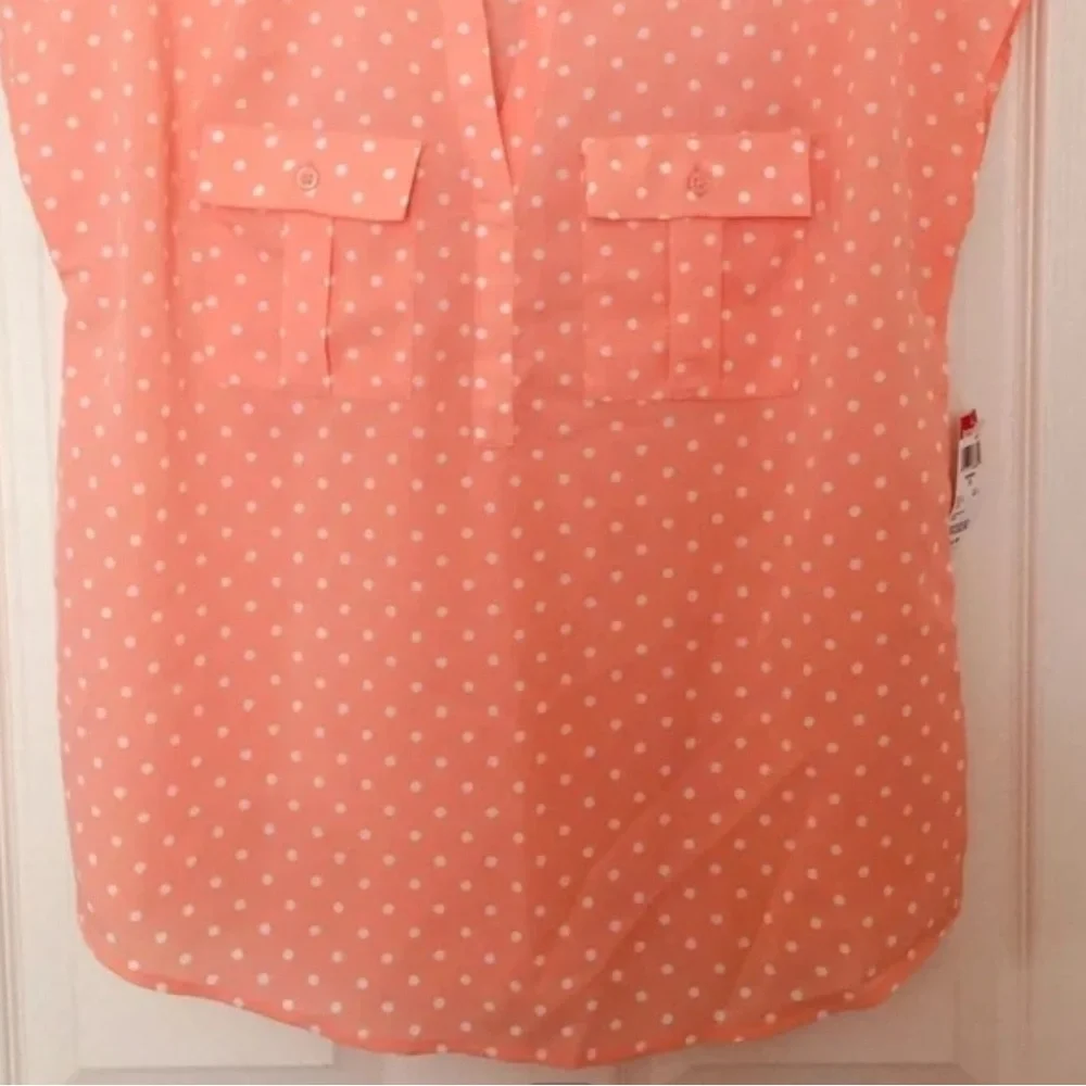 Sheer Chiffon Polka Dot Blouse Small NWT - Picture 4 of 4